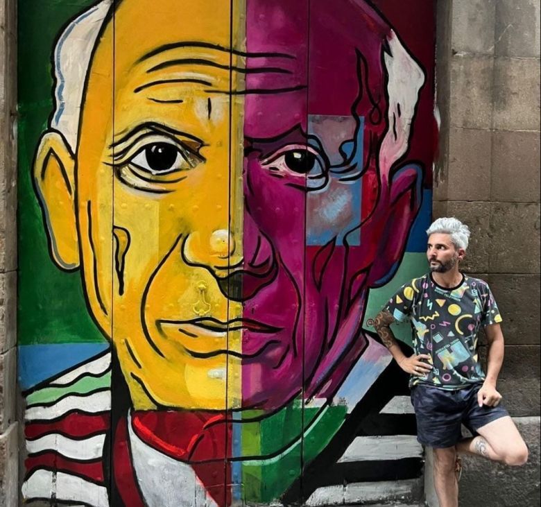 Liberto dejó plasmado a Picasso a metros de su museo