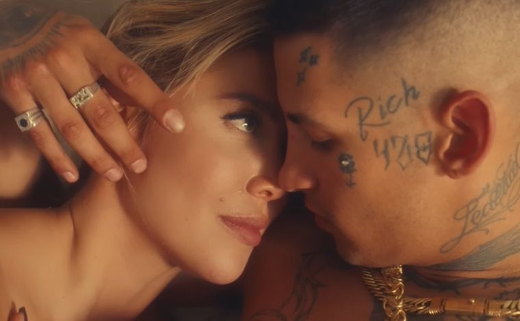 L-Gante y Wanda Nara estrenaron “El último romántico”
