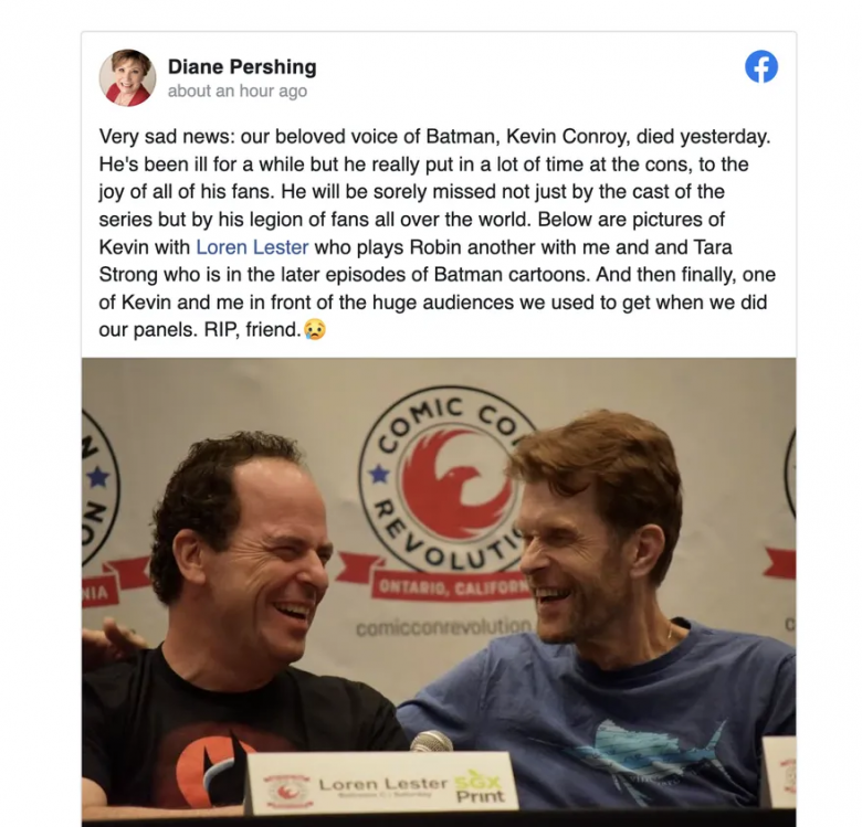 Murió Kevin Conroy, la voz histórica de Batman