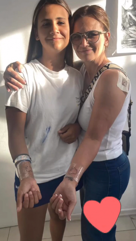El tierno tatuaje que Amalia Granata se hizo junto a su hija Uma