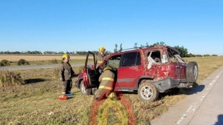  Un villamariense volcó en Bell Ville 