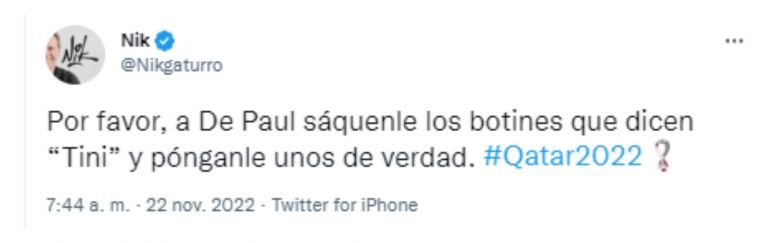 Alejandro Stoessel cruzó a Nik por un tuit referido a Tini