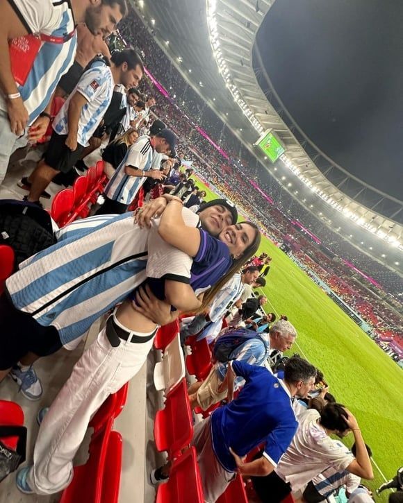 La China Suarez Y Rusherking felices y enamorados en el Mundial de Qatar 2022