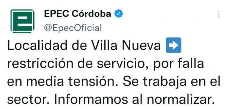 En pleno partido, la ciudad de Villa Nueva se quedó sin Luz