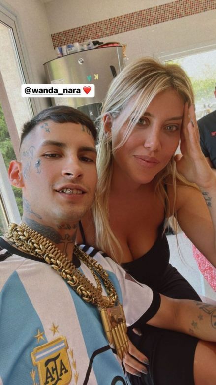 Wanda Nara y L-Gante vieron juntos Argentina vs. Croacia 