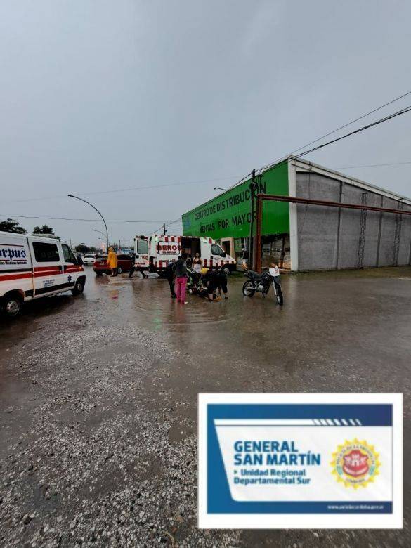 Dos jovenes sufrieron graves heridas tras caer violentamente sobre la carpeta asfáltica