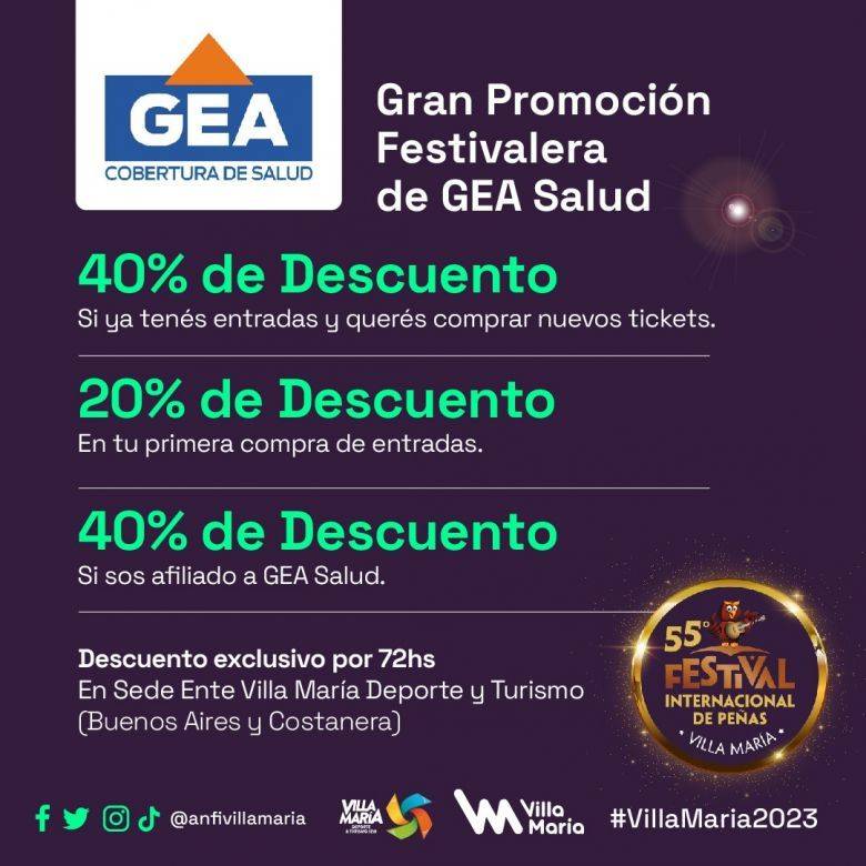 Festival de Peñas: habilitaron por 72 horas descuentos para adquirir entradas 