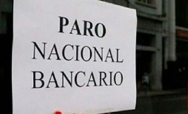 Este jueves hay paro bancario por 24 horas