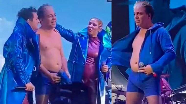 Cristian Castro se quitó la ropa en un recital con Miranda! y fue furor en redes