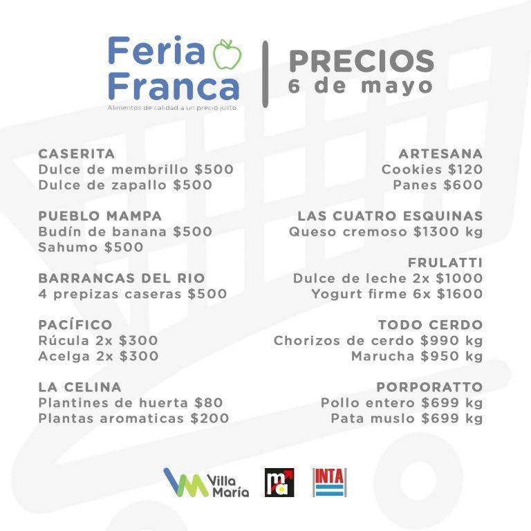 Finde semana de Feria Franca y Feria Nuestras Manos