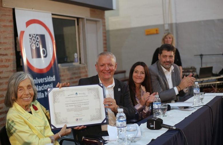 Sonia Torres es “Profesora Honoraria” de la Universidad Nacional de Villa María