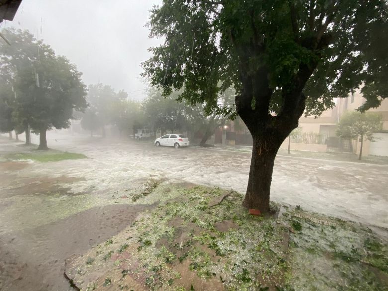 Fuerte temporal con granizo afectó a Río Cuarto y otras localidades de la región 