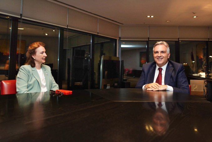 El gobernador Llaryora recibió a Mondino en el Panal