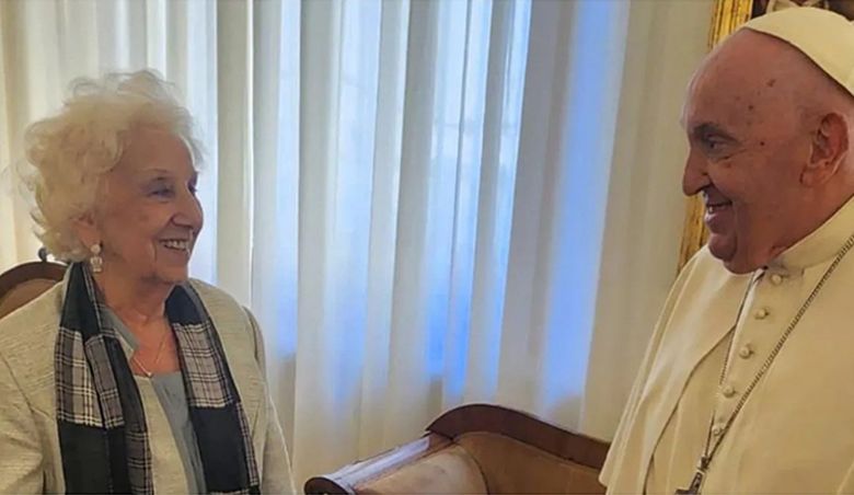 Estela de Carlotto visitó al Papa Francisco en el Vaticano