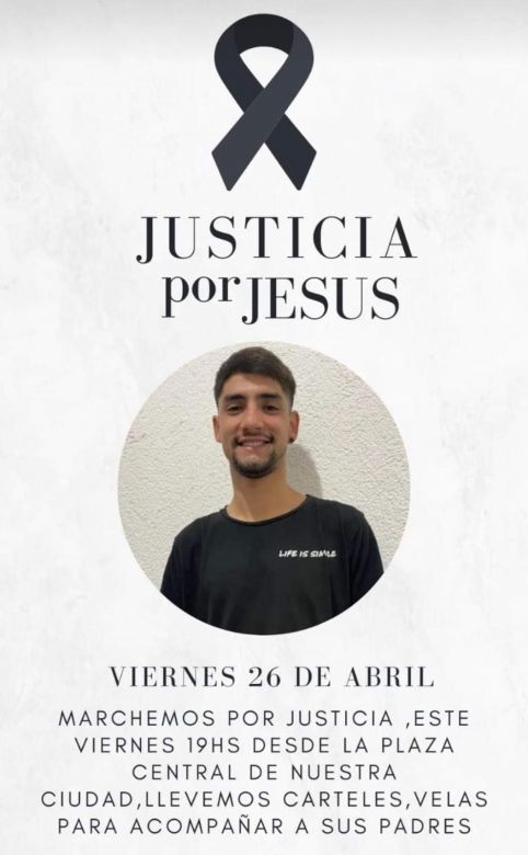 Pedido de justicia y marcha tras el homicidio de Jesús Buffarini