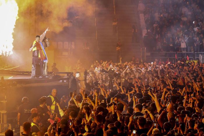 Duki hizo historia con su show en el Santiago Bernabéu
