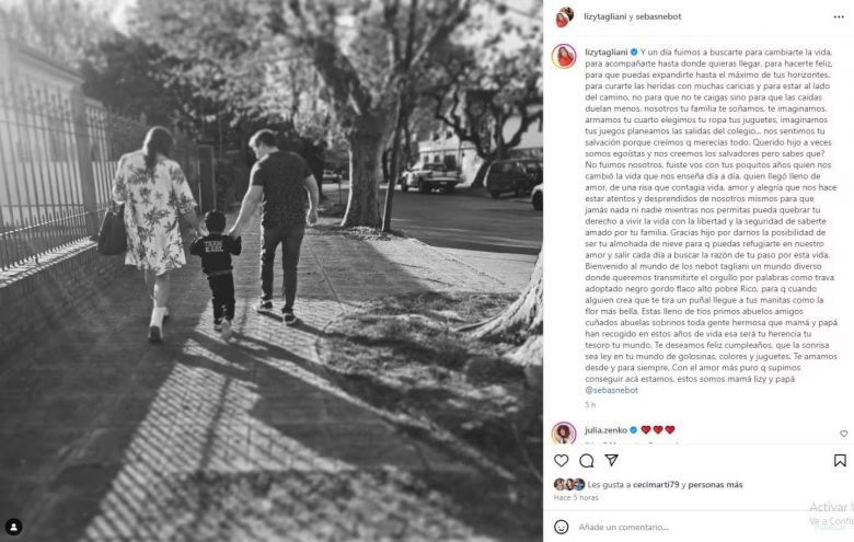 Lizy Tagliani y Sebastián Nebot mostraron a su hijo Tati por primera vez