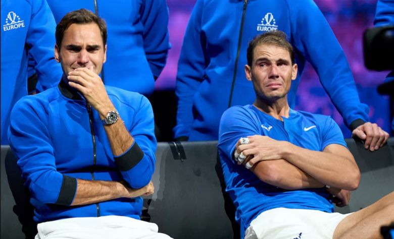 La tristeza de Roger Federer tras el retiro de Rafael Nadal