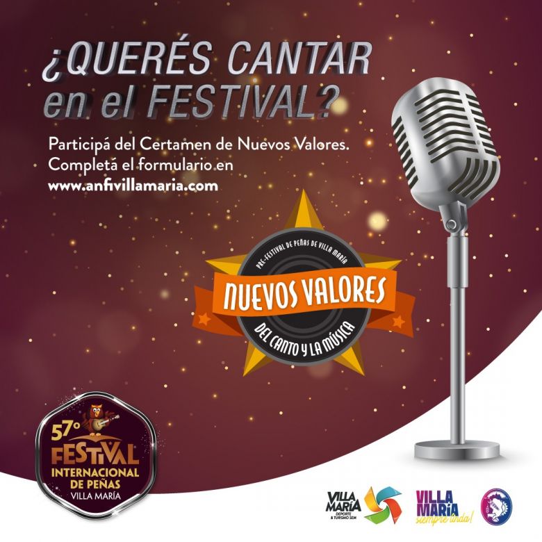Abrieron inscripciones para el certamen “Nuevos Valores del Canto y la Música”