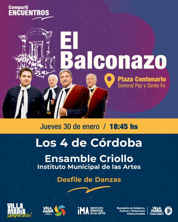 20 academias participarán del evento musical “El Balconazo”