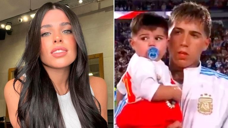 Los mensajes de Valentina Cervantes para Enzo Fernández y su hijo tras la victoria ante Brasil