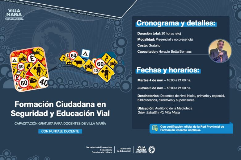 Formación Ciudadana y Seguridad Vial: Presentan una nueva instancia de capacitación