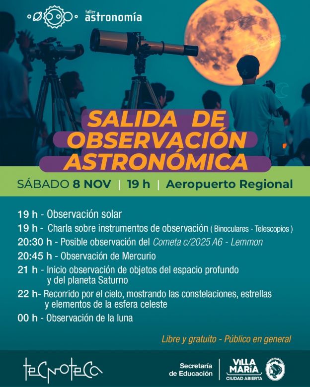 El sábado se llevará adelante una "Noche de Observación Astronómica"