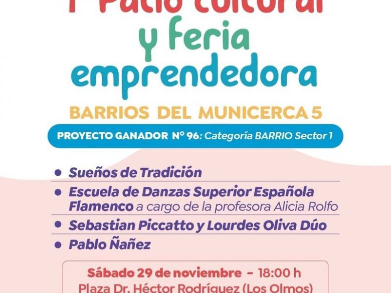 Se realizará el 1° Patio Cultural en barrios del Municerca 5