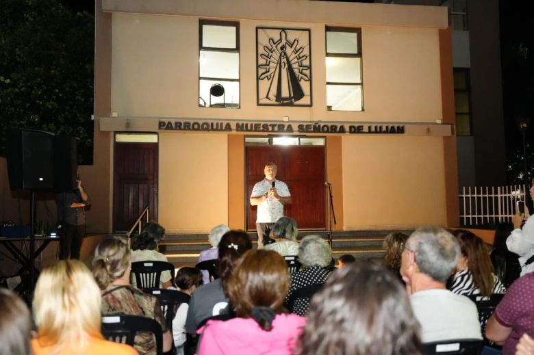 Se inauguró la iluminación externa de la Parroquia Nuestra Señora de Luján 