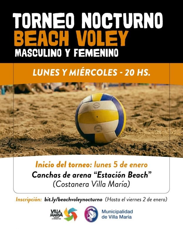 Abrieron las inscripciones para los Torneos Nocturnos de Handball y Voley de playa 