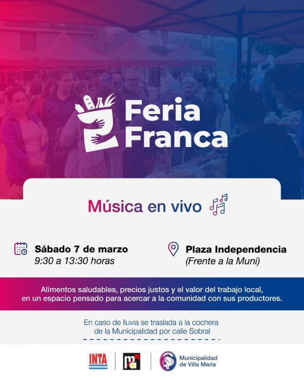 Este s&aacute;bado se realizar&aacute; una nueva edici&oacute;n de la Feria Franca