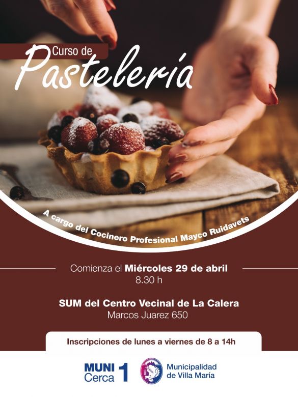 Villa Mar&iacute;a impulsa la formaci&oacute;n en oficios con un nuevo curso de pasteler&iacute;a