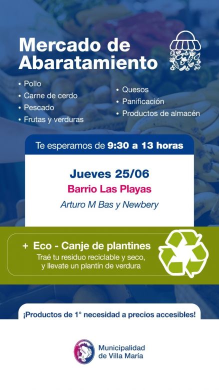 El Mercado de Abaratamiento llega a barrio Las Playas con alimentos a precios accesibles